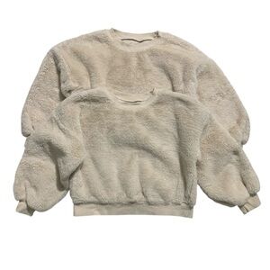 Wonder Nation Cream Fuzzy Furry Fluffy Sweatshirts